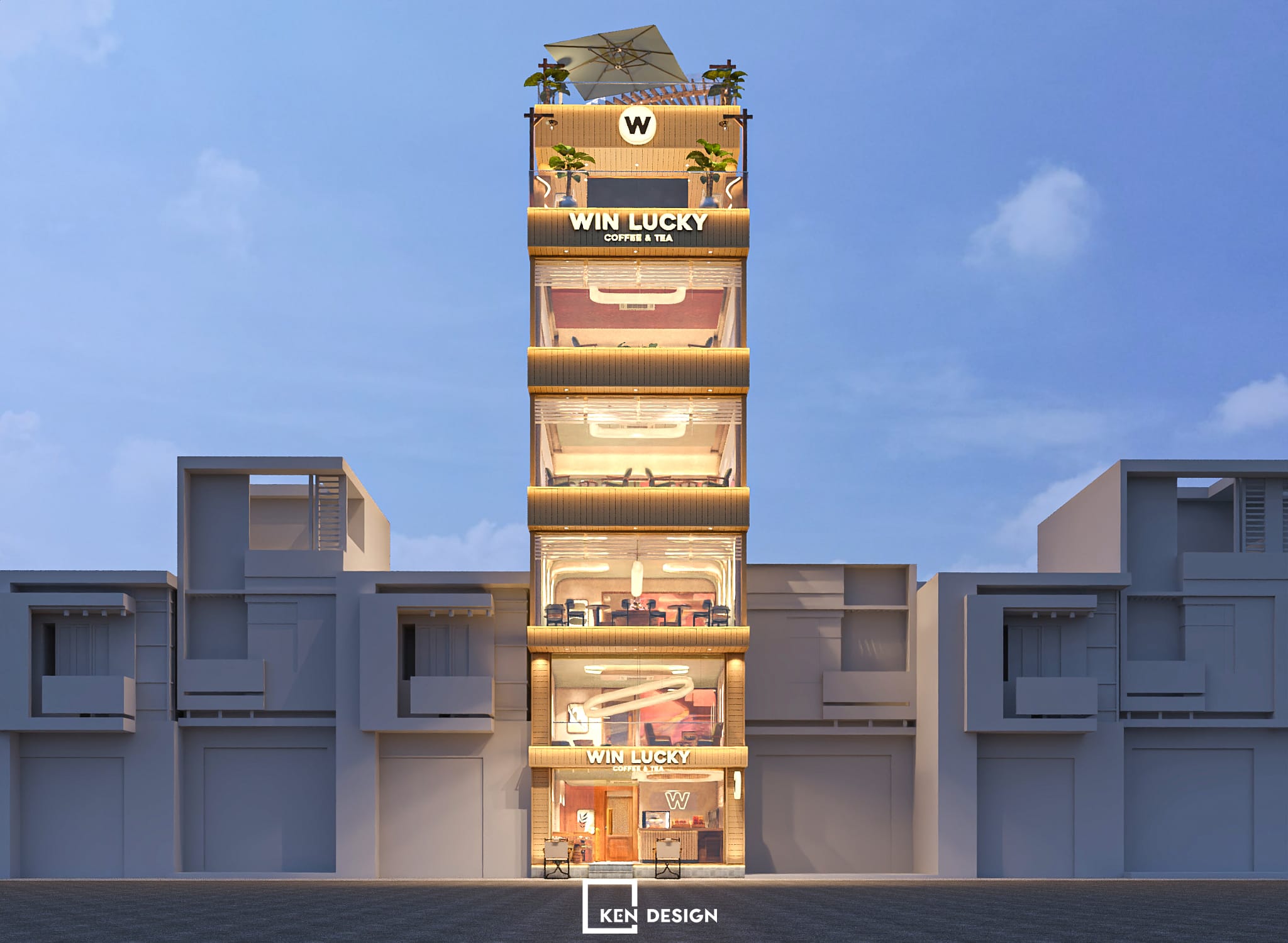 Thiết kế quán Win Lucky coffee & tea tại Thanh Xuân